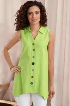 Soft Surroundings Danielle Button Tank- Tops