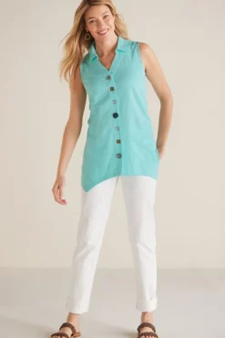 Soft Surroundings Danielle Button Tank- Tops
