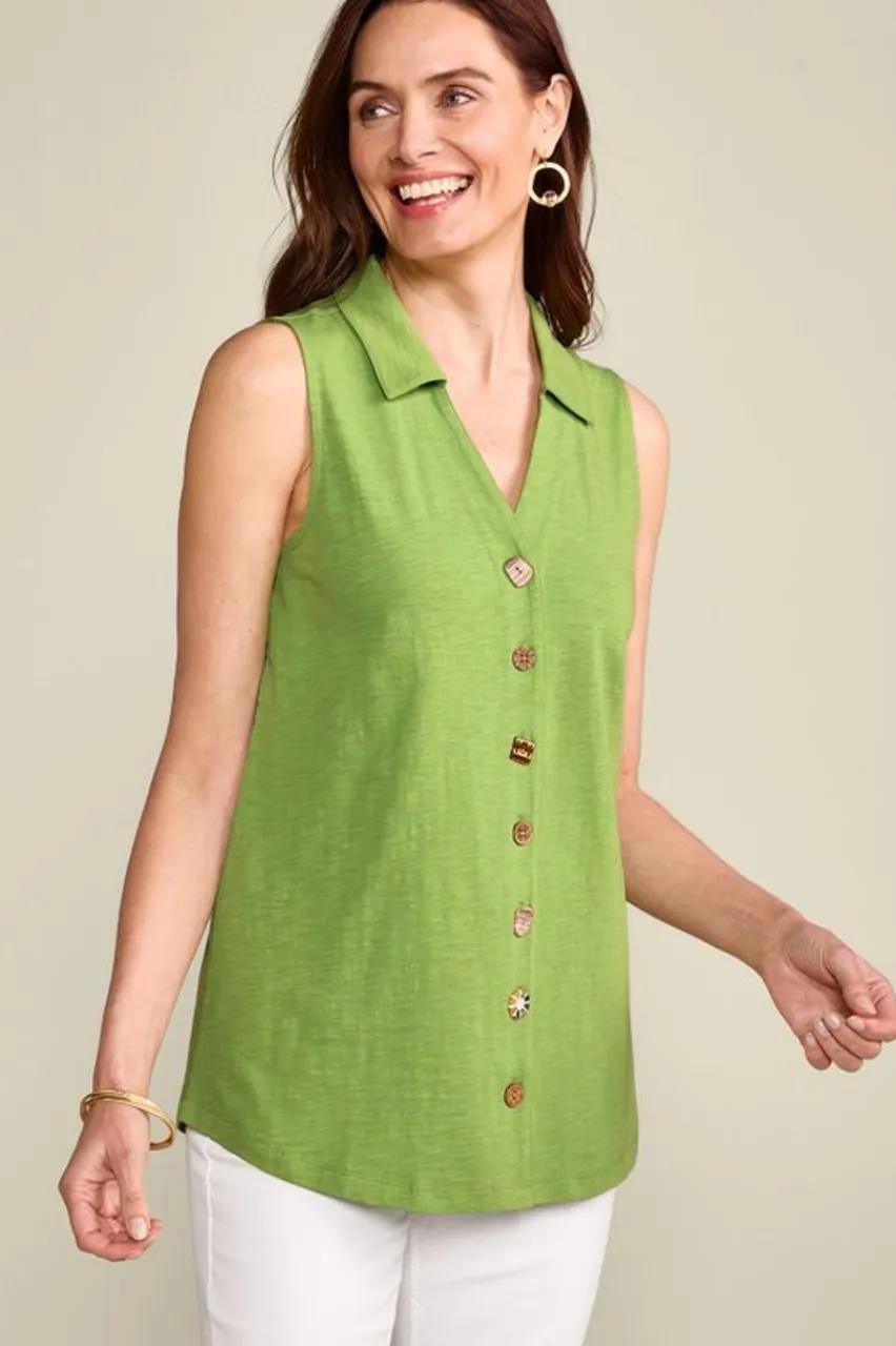 Soft Surroundings Danielle Sleeveless Tunic- Tops|Tunics & Leggings