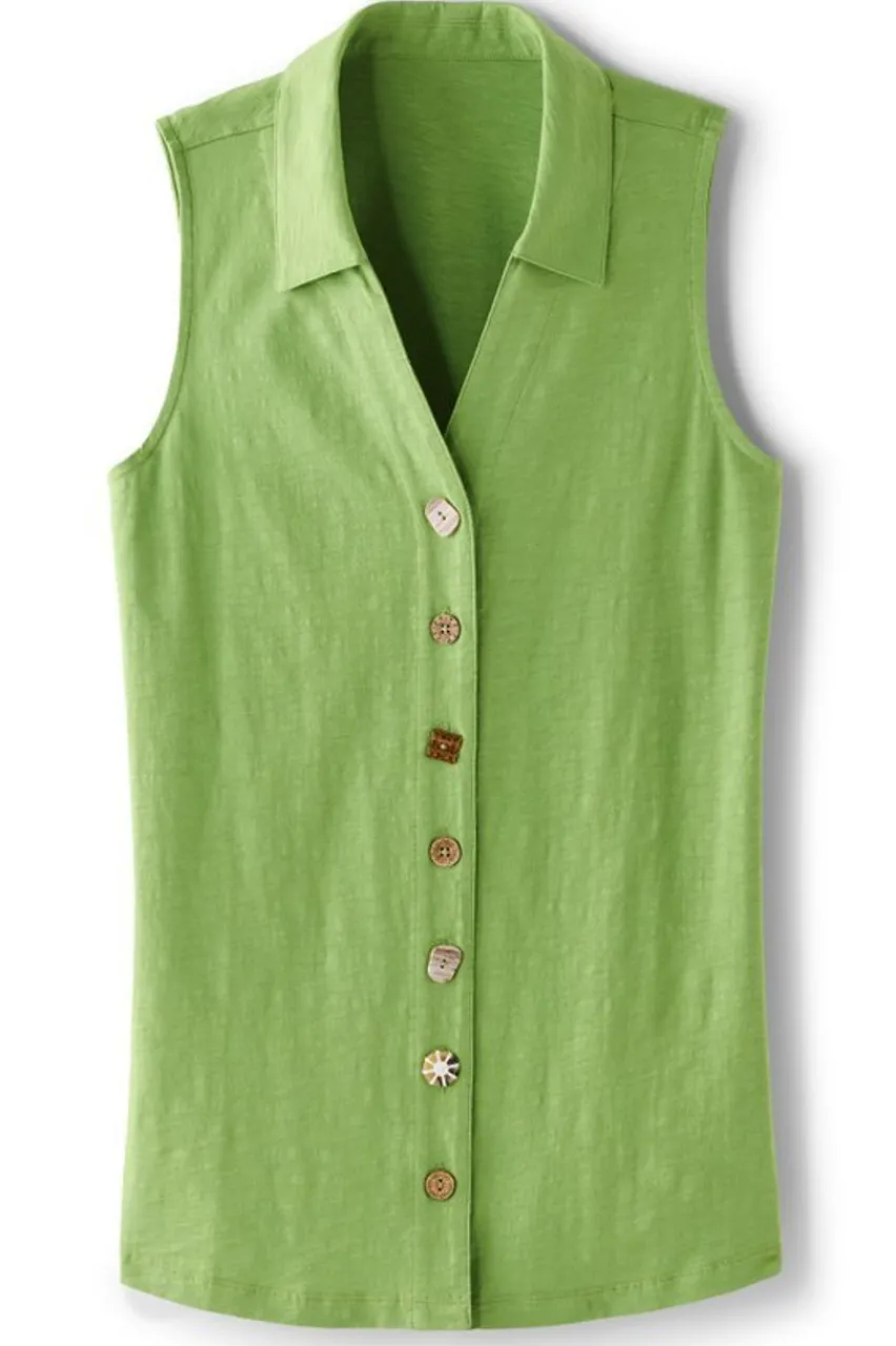 Soft Surroundings Danielle Sleeveless Tunic- Tops|Tunics & Leggings