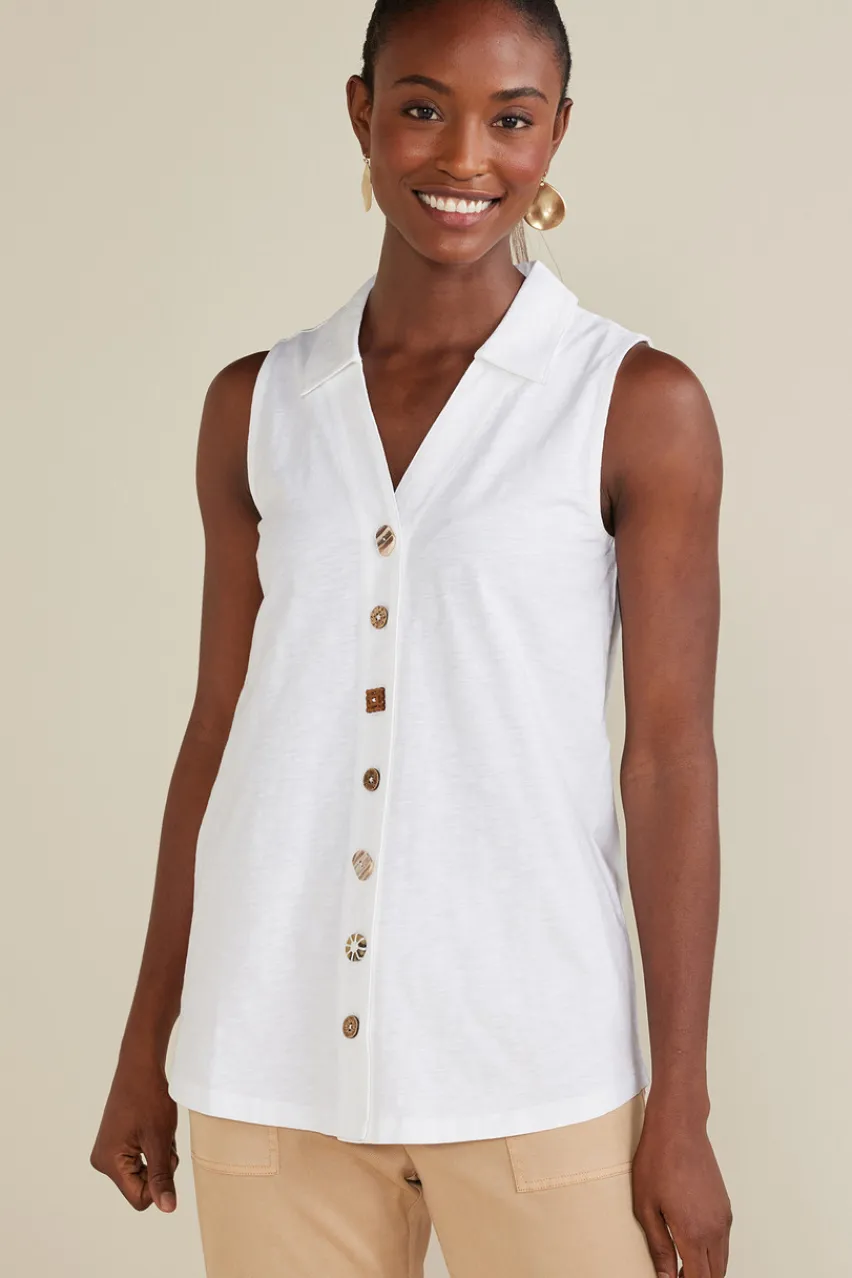 Soft Surroundings Danielle Sleeveless Tunic- Tops|Tunics & Leggings