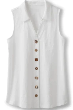 Soft Surroundings Danielle Sleeveless Tunic- Tops|Tunics & Leggings