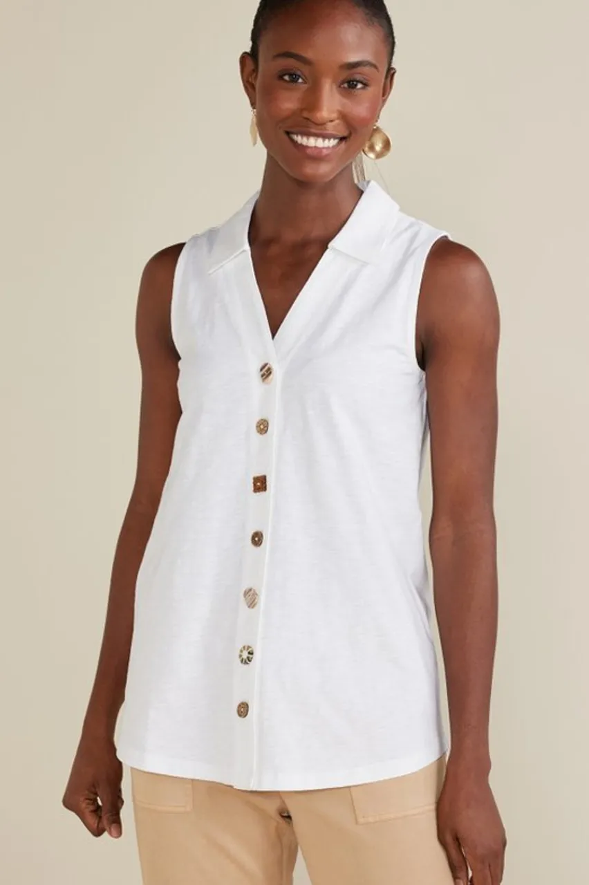 Soft Surroundings Danielle Sleeveless Tunic- Tops|Tunics & Leggings