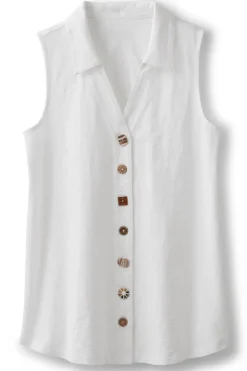 Soft Surroundings Danielle Sleeveless Tunic- Tops|Tunics & Leggings
