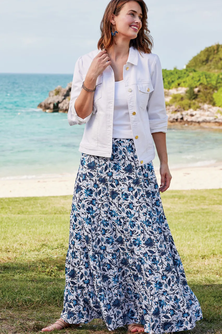 Soft Surroundings Diana Shapely Denim Jacket- Toppers|Jackets & Coats