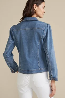 Soft Surroundings Diana Shapely Denim Jacket- Toppers|Jackets & Coats