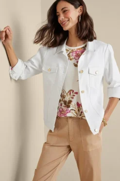 Soft Surroundings Diana Shapely Denim Jacket- Toppers|Jackets & Coats