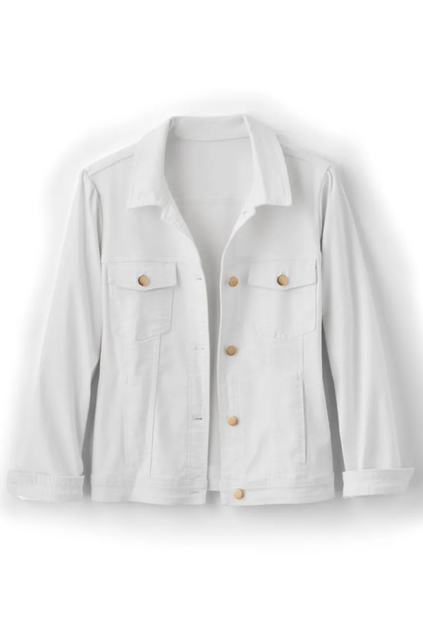 Soft Surroundings Diana Shapely Denim Jacket- Toppers|Jackets & Coats
