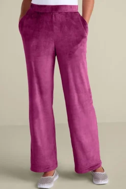 Soft Surroundings Dixie Velour Wide Leg Pants- Pants