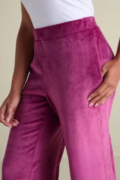 Soft Surroundings Dixie Velour Wide Leg Pants- Pants