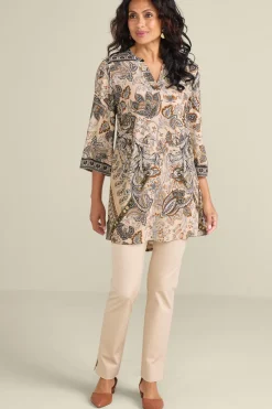 Soft Surroundings Dona 3/4 Sleeve Tunic- Tops
