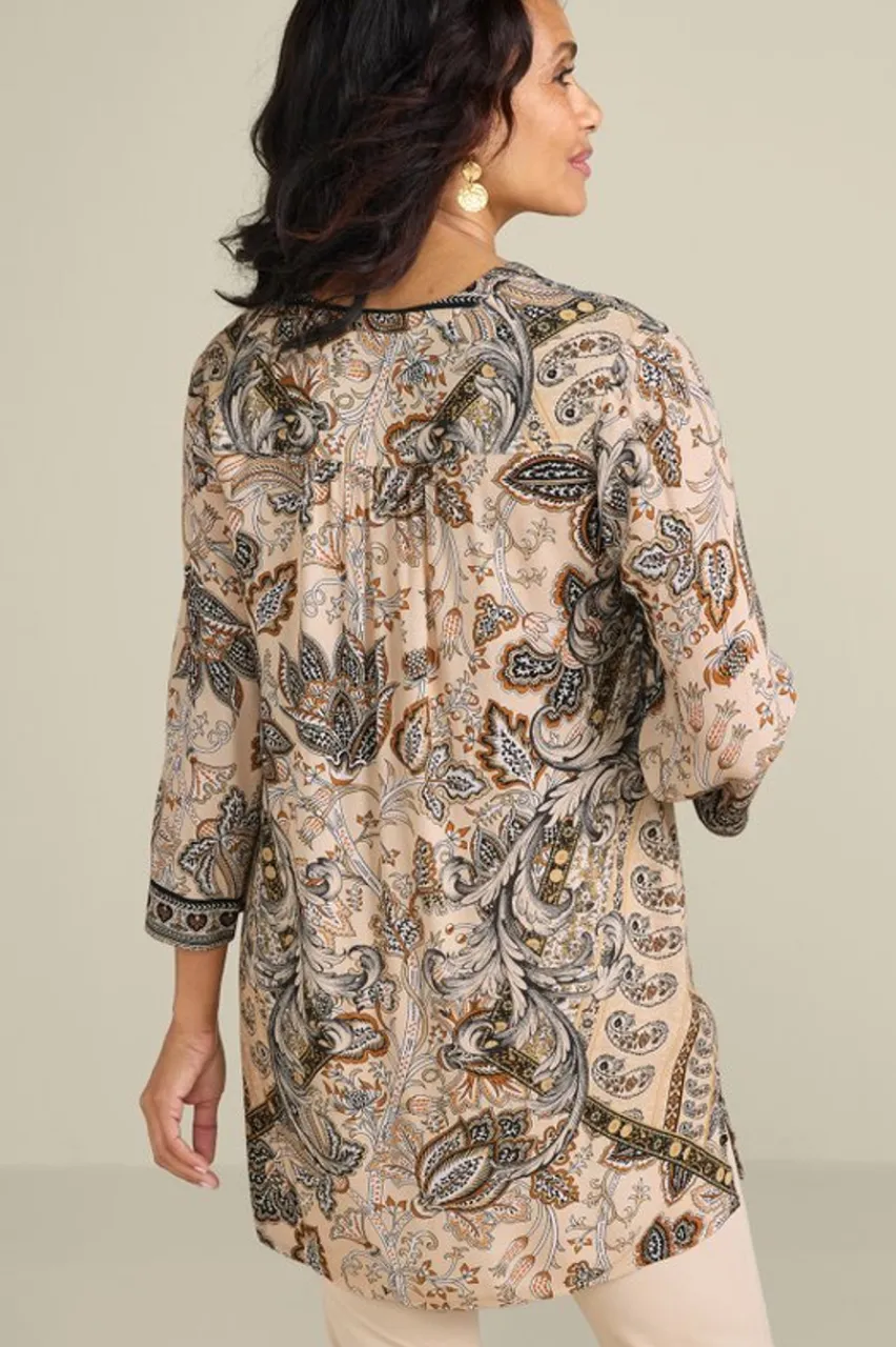 Soft Surroundings Dona 3/4 Sleeve Tunic- Tops