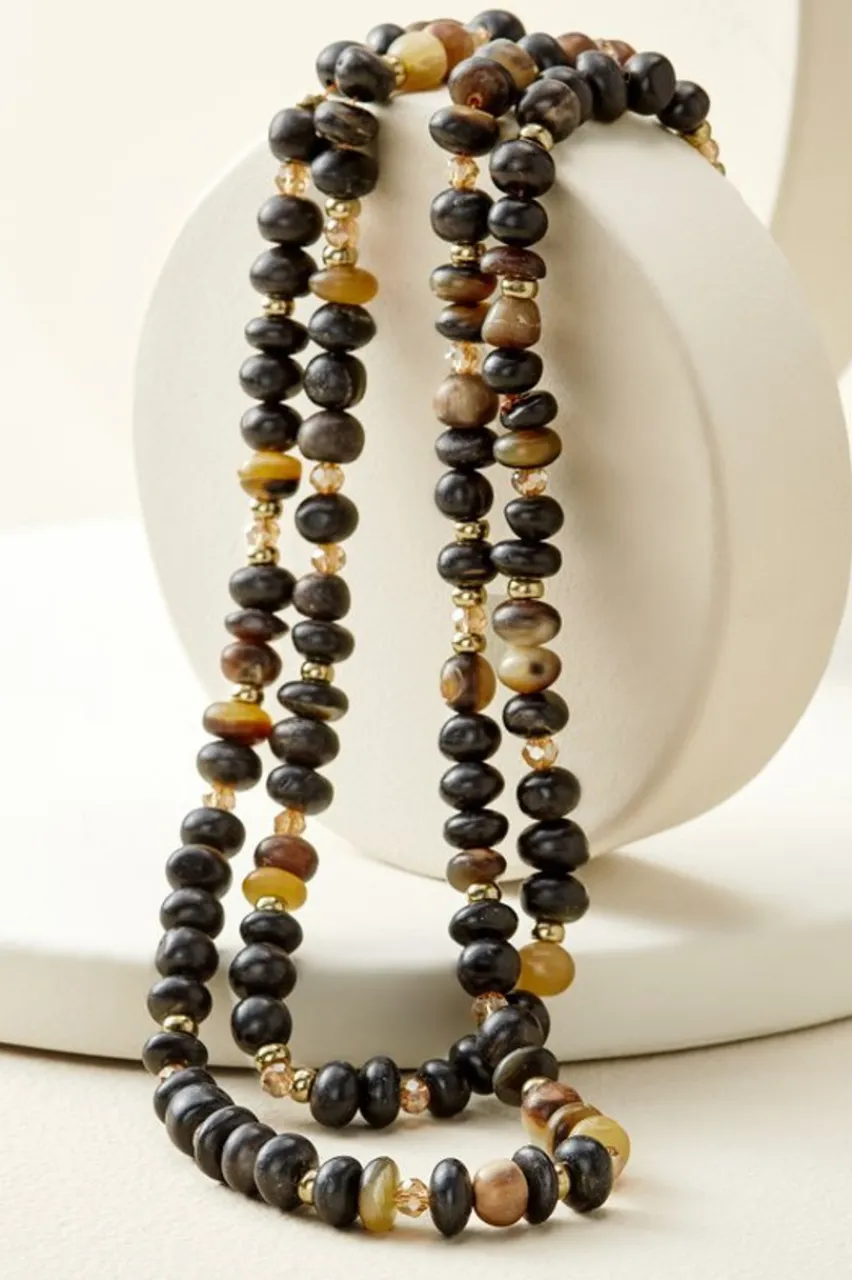 Soft Surroundings Ebony Beaded Necklace- Jewelry|Necklaces