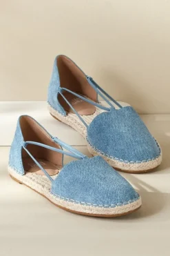 Soft Surroundings Eileen Fisher Lee Denim Stretch Espadrille- Shoes