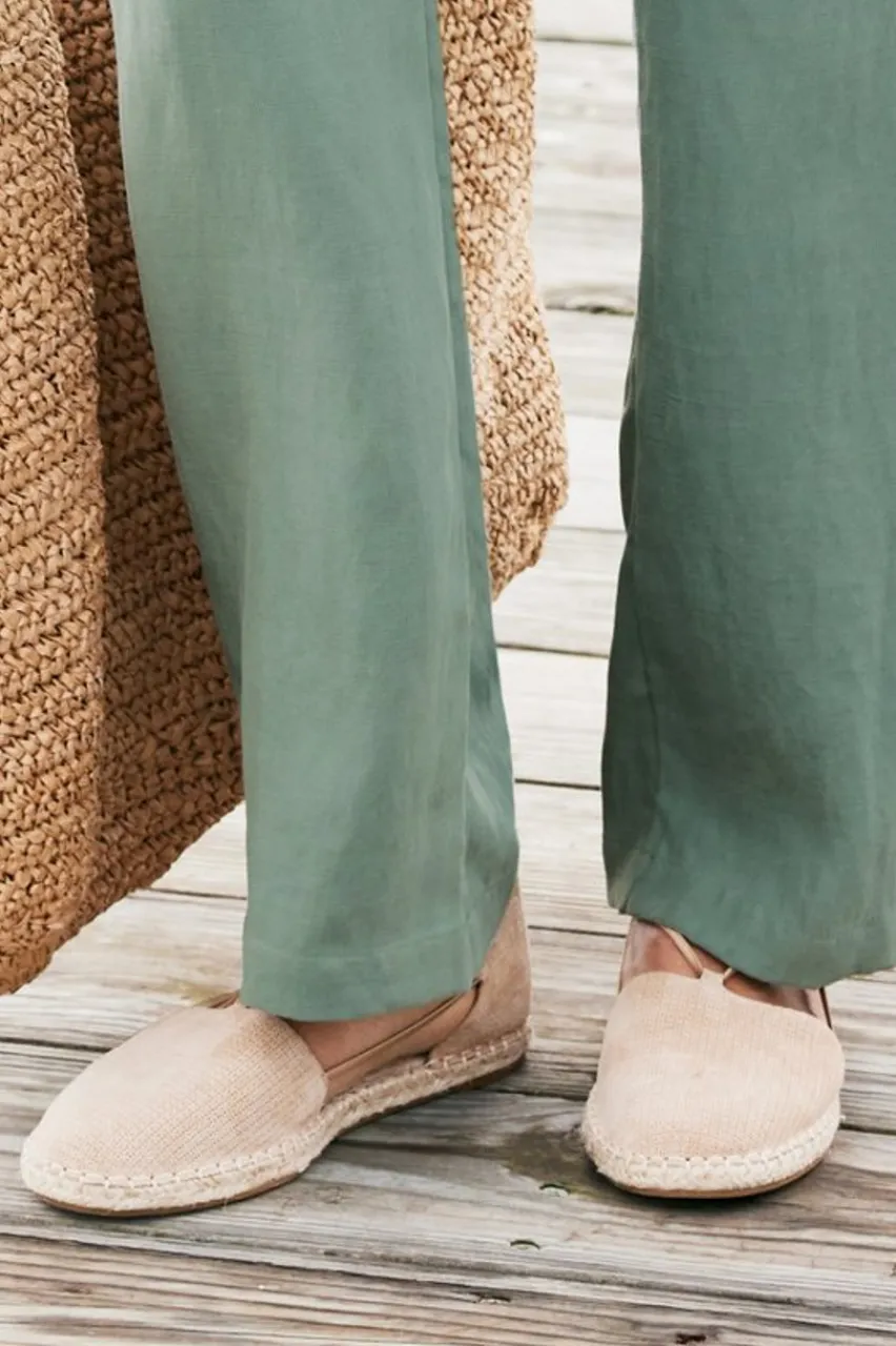 Soft Surroundings Eileen Fisher Lee Raffia Stretch Espadrille- Shoes