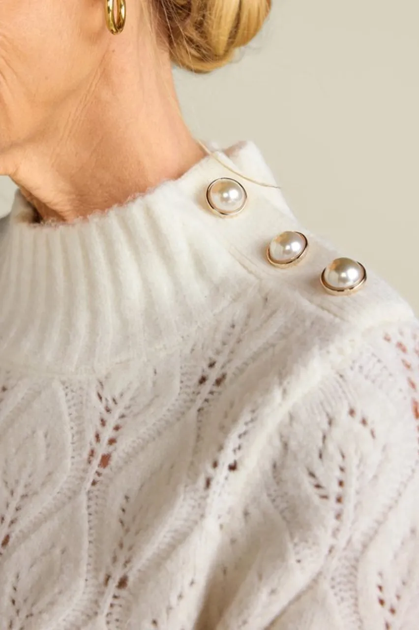 Soft Surroundings Ensley Button Sweater Tunic- Tops|Sweaters & Cardigans