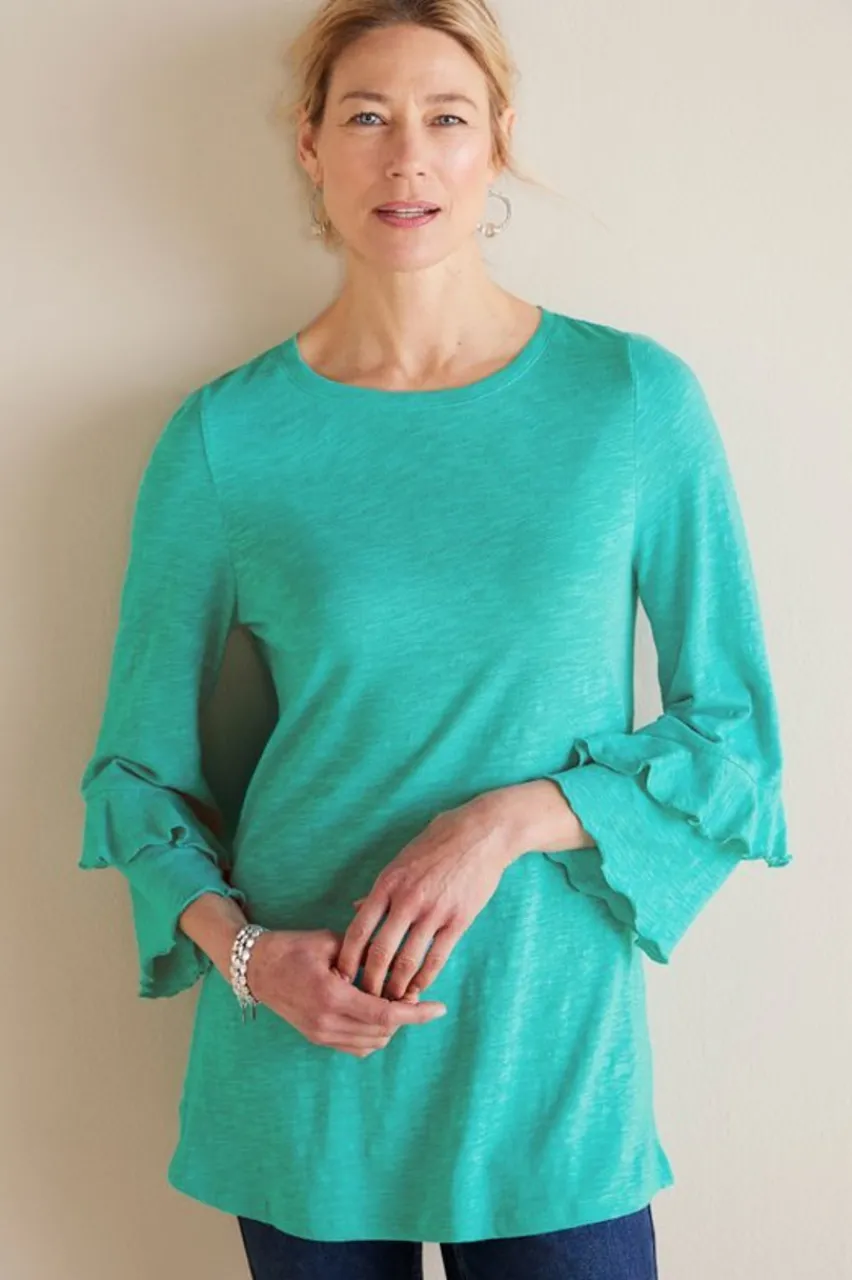 Soft Surroundings Erin Linen Blend Tunic- Tops