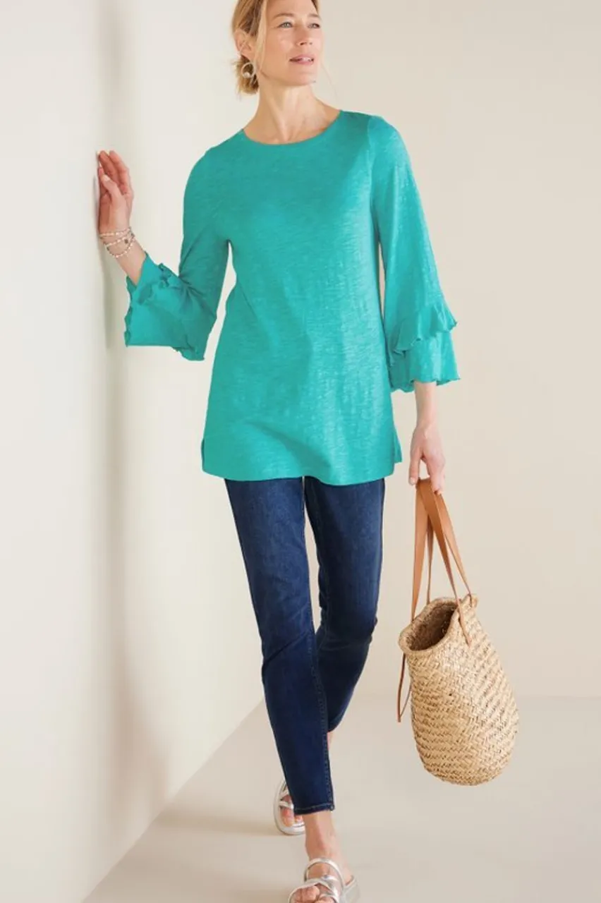 Soft Surroundings Erin Linen Blend Tunic- Tops