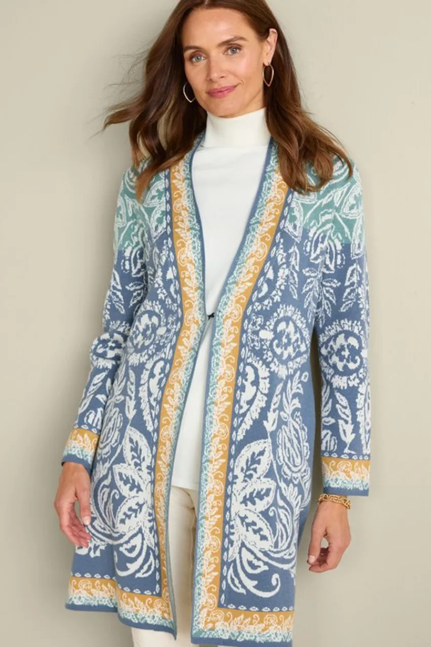 Soft Surroundings Ezer Jacquard Duster- Tops|Sweaters & Cardigans