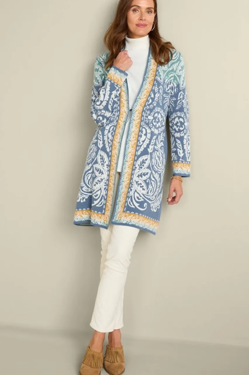 Soft Surroundings Ezer Jacquard Duster- Tops|Sweaters & Cardigans