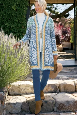 Soft Surroundings Ezer Jacquard Duster- Tops|Sweaters & Cardigans