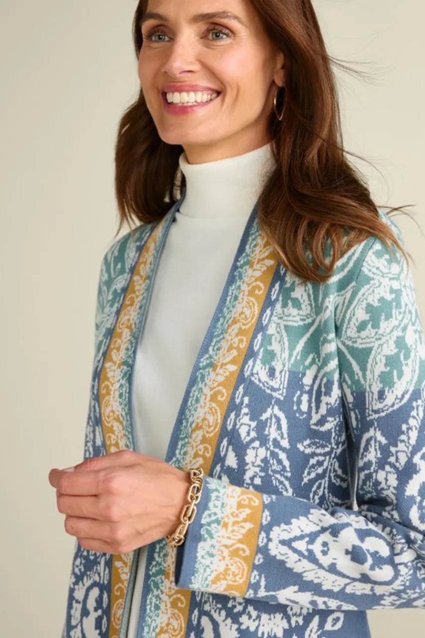 Soft Surroundings Ezer Jacquard Duster- Tops|Sweaters & Cardigans