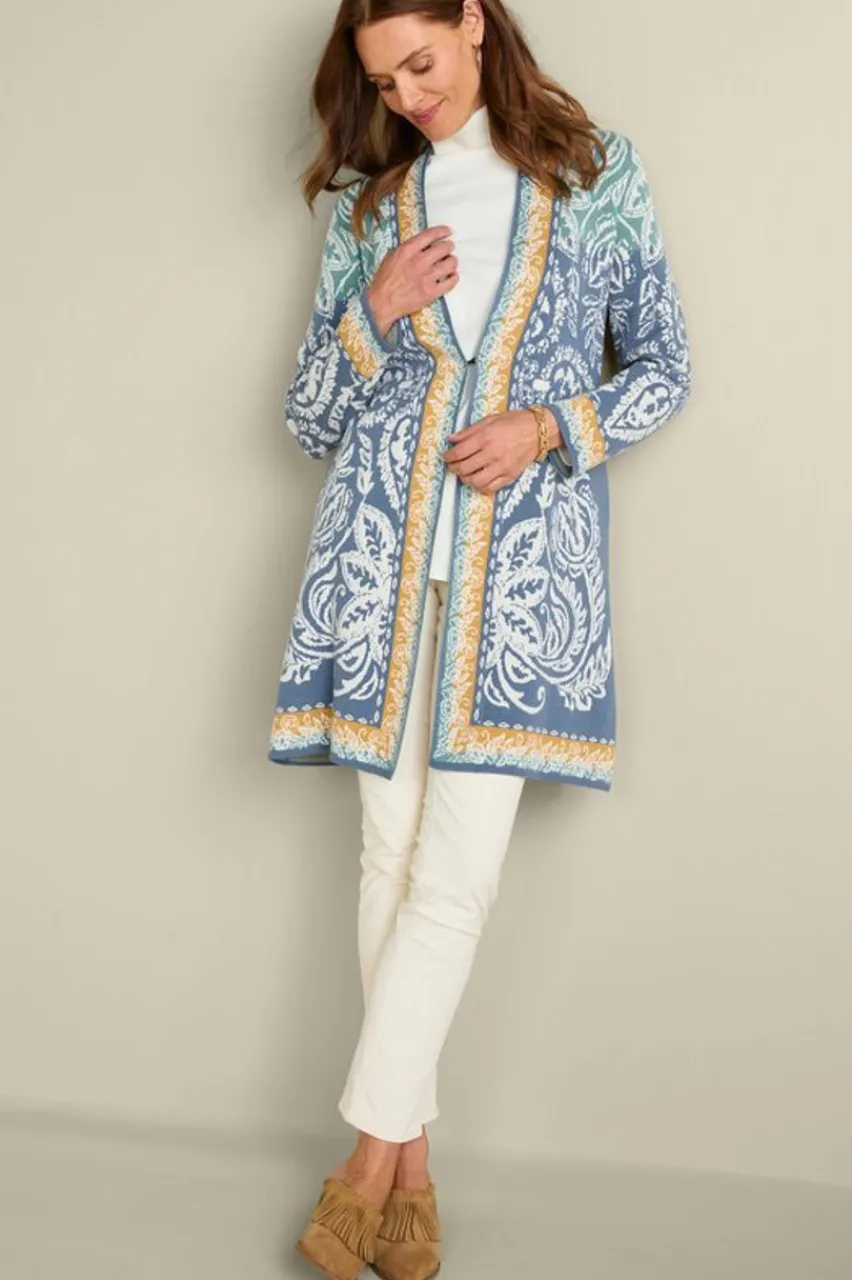 Soft Surroundings Ezer Jacquard Duster- Tops|Sweaters & Cardigans