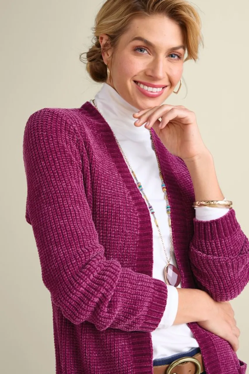 Soft Surroundings Faith Chenille Cardigan- Sweaters & Cardigans