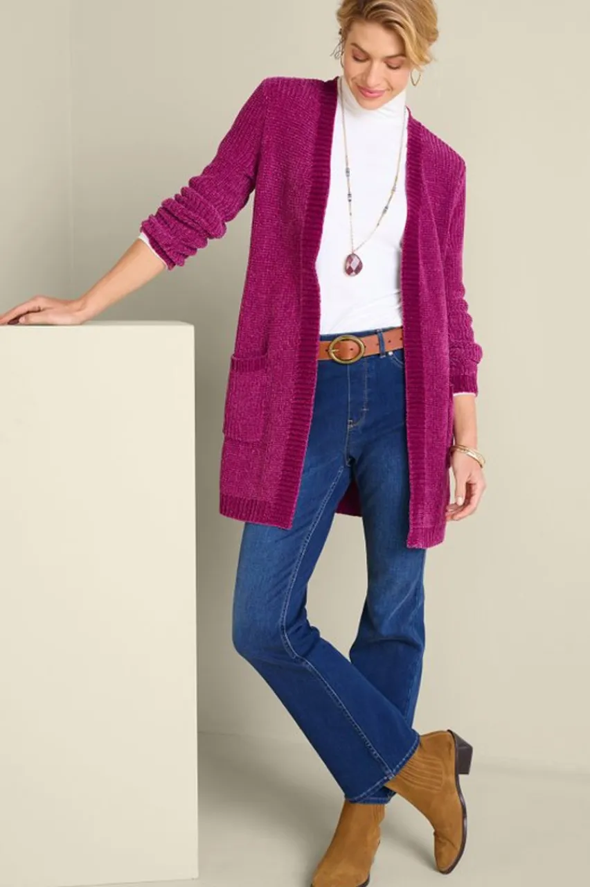 Soft Surroundings Faith Chenille Cardigan- Sweaters & Cardigans