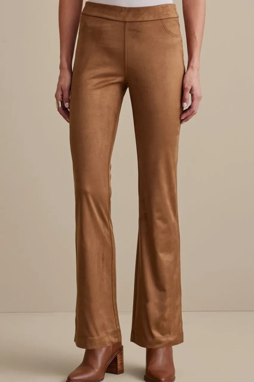 Soft Surroundings Faux Suede Bootcut Pants- Pants