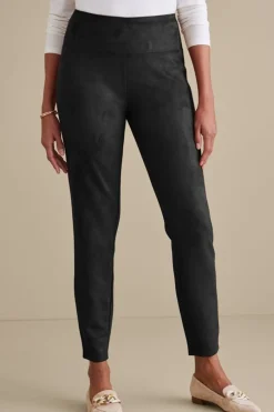 Soft Surroundings Faux Suede Pull-On Leggings- Pants|Leggings