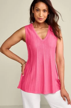 Soft Surroundings Felicity Peplum Sweater Tank- Tops|Sweaters & Cardigans