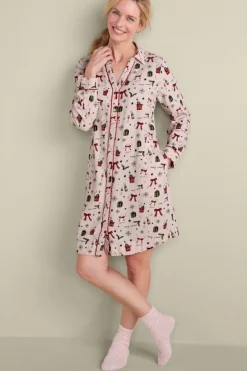 Soft Surroundings Festive Finley Sleep Shirt- Sleepwear & Lounge