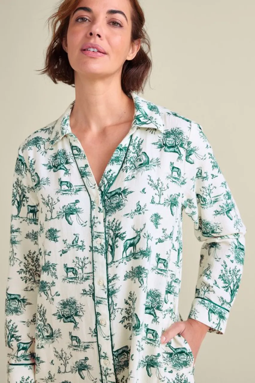 Soft Surroundings Festive Finley Sleep Shirt- Sleepwear & Lounge