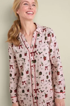 Soft Surroundings Festive Finley Sleep Shirt- Sleepwear & Lounge