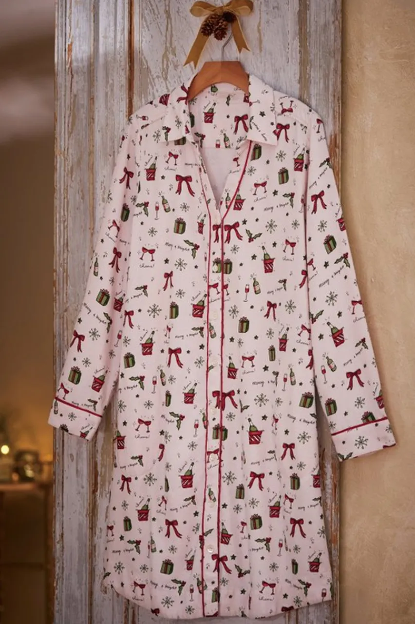 Soft Surroundings Festive Finley Sleep Shirt- Sleepwear & Lounge
