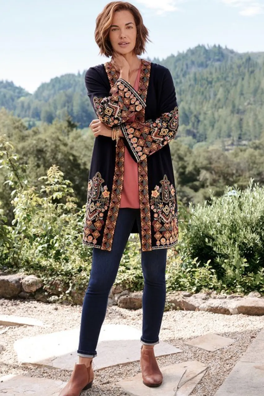Soft Surroundings Fiberworks Kimono- Toppers|Jackets & Coats
