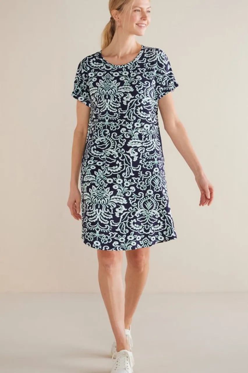 Soft Surroundings Fina French Terry Short Dress- Dresses