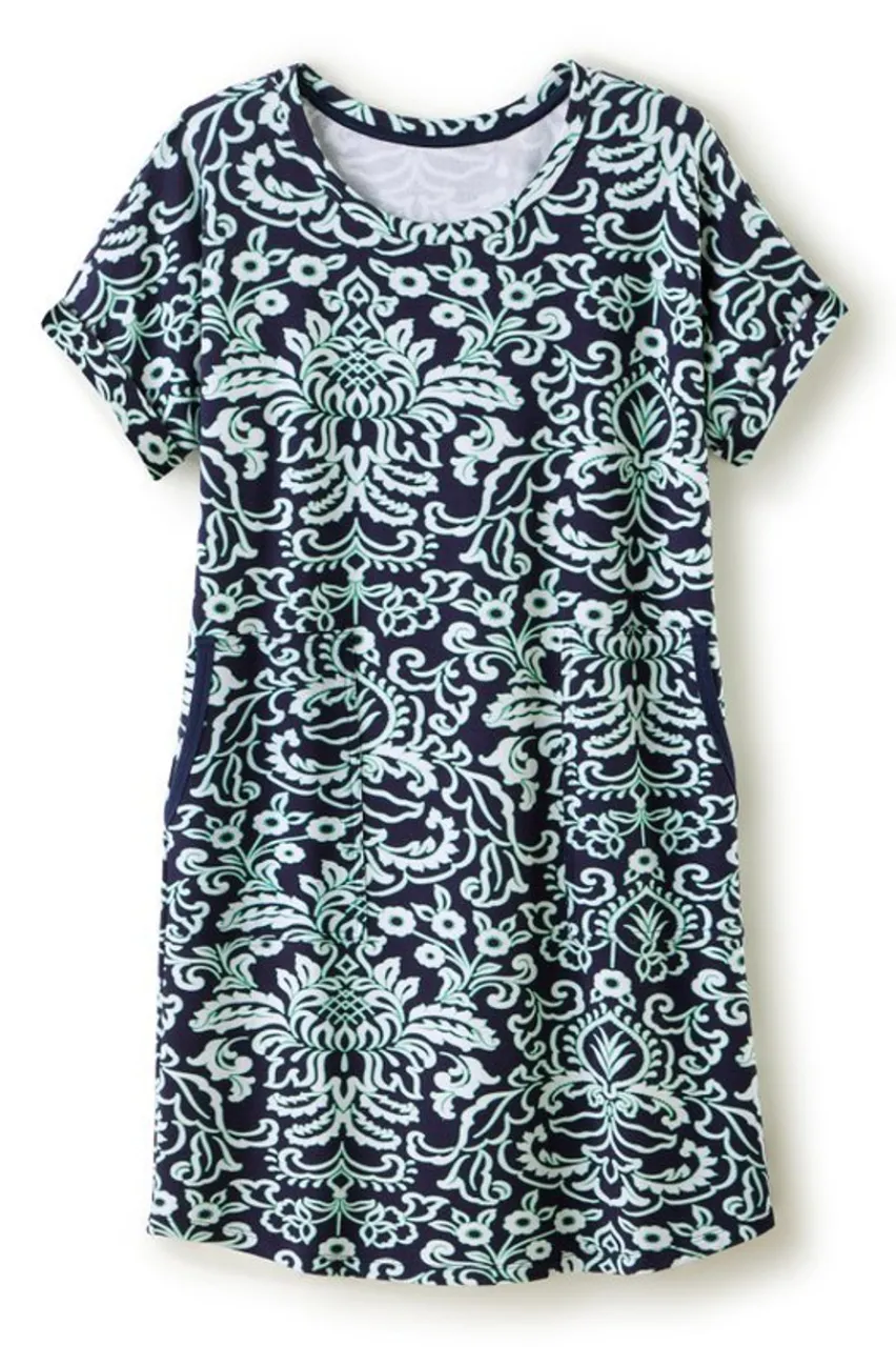 Soft Surroundings Fina French Terry Short Dress- Dresses