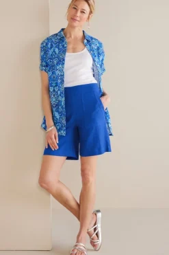 Soft Surroundings Flavia Linen Blend Shorts- Pants|Shorts