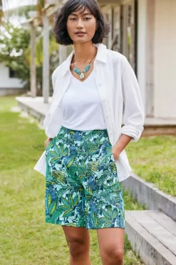 Soft Surroundings Flavia Linen Blend Shorts- Pants|Shorts