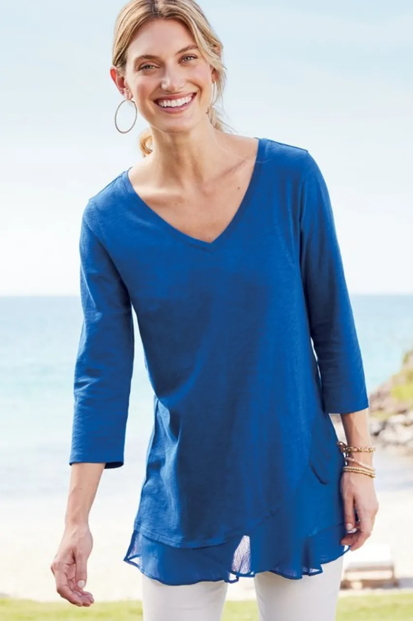 Soft Surroundings Grace Top- Tops