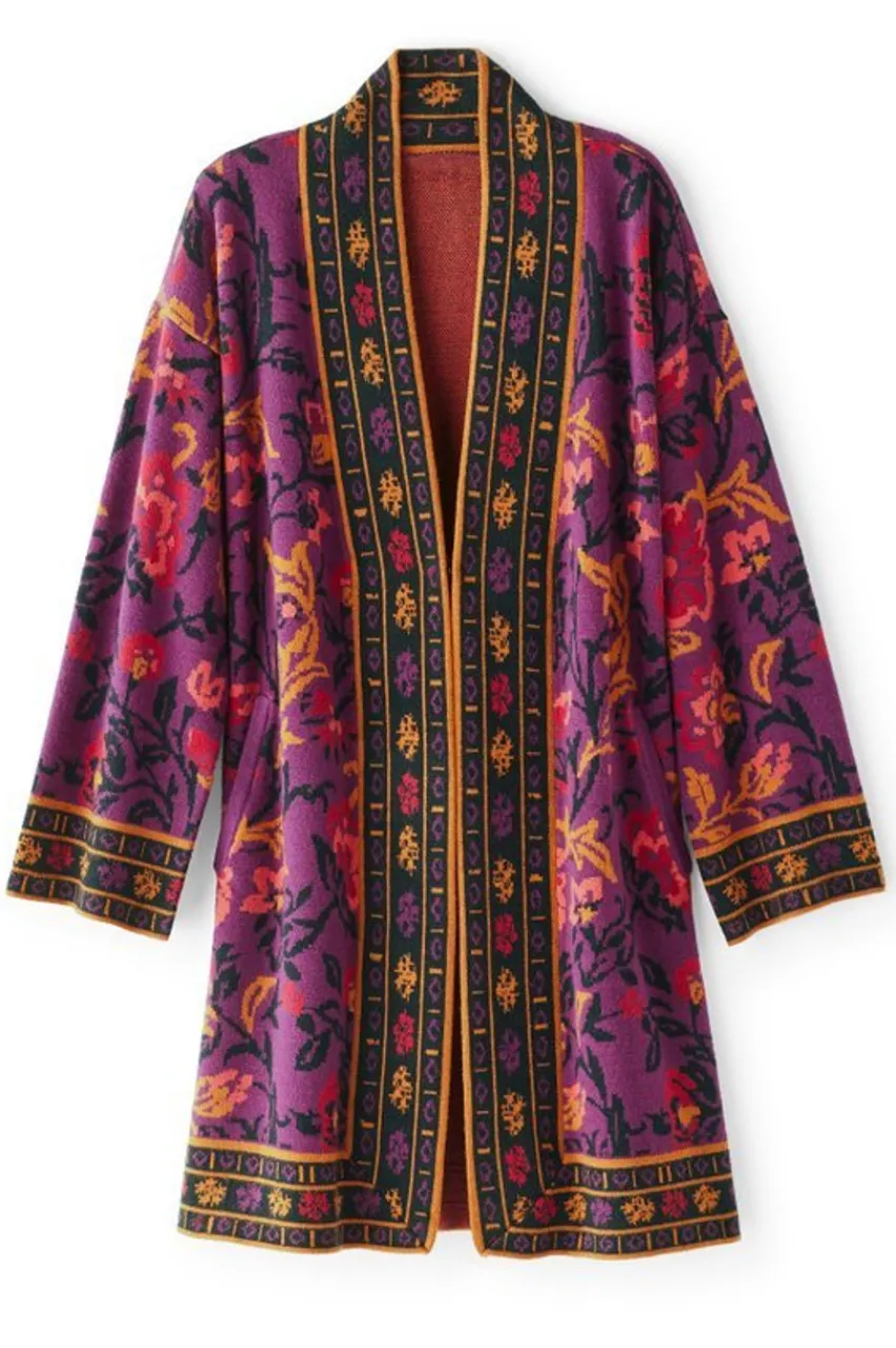 Soft Surroundings Haven Jacquard Cardigan- Tops|Sweaters & Cardigans
