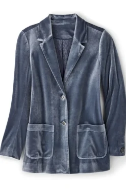Soft Surroundings Holly Velvet Blazer- Toppers|Jackets & Coats