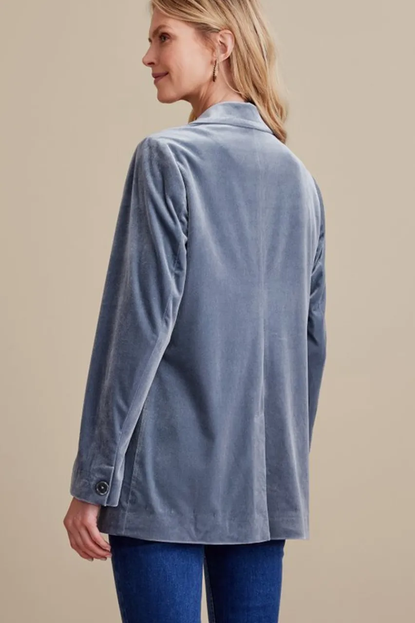 Soft Surroundings Holly Velvet Blazer- Toppers|Jackets & Coats