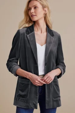 Soft Surroundings Holly Velvet Blazer- Toppers|Jackets & Coats
