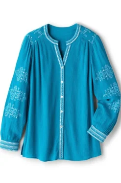 Soft Surroundings Imane Gauze Tunic- Tops|Tunics & Leggings