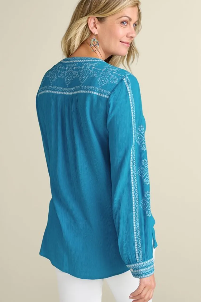 Soft Surroundings Imane Gauze Tunic- Tops|Tunics & Leggings
