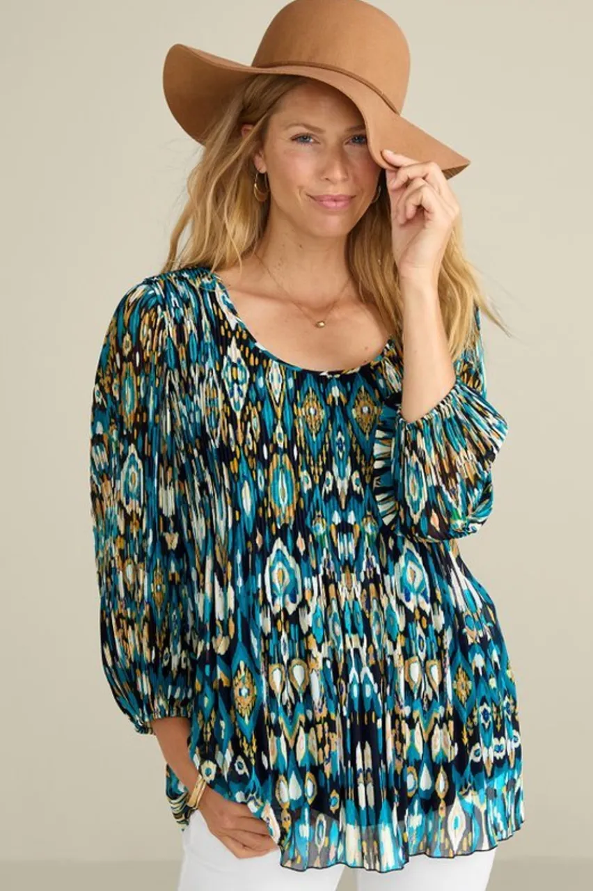 Soft Surroundings Imrie 3/4 Sleeve Tunic- Tops|Tunics & Leggings