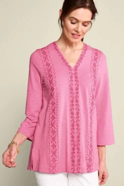 Soft Surroundings Ingrid Embroidered Tunic- Tops|Tunics & Leggings